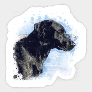 Black dog Sticker